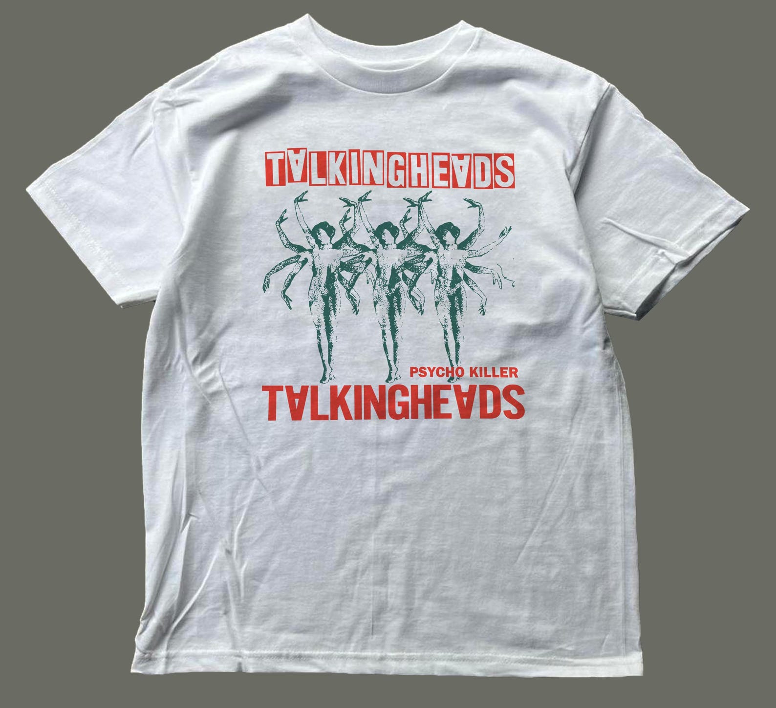 Talking Heads White Tee,unisex,graphic tee M