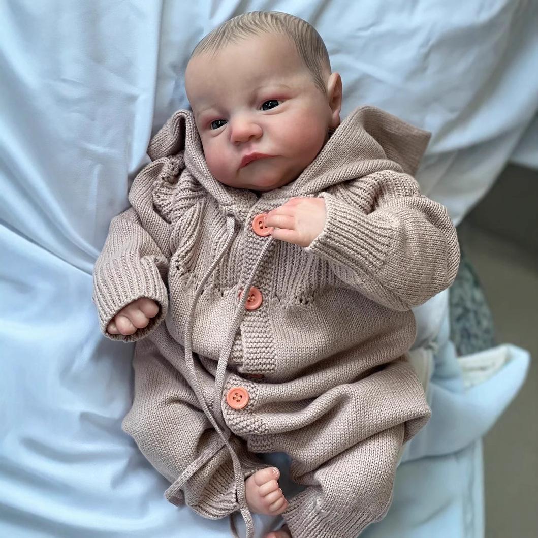 

49см Реалистичная кукла реборн, кукла-младенец, кукла-девочка - Силиконовая кукла для купания на все тело, 3D кожа с видимыми венами и прошитыми вручную волосами girl