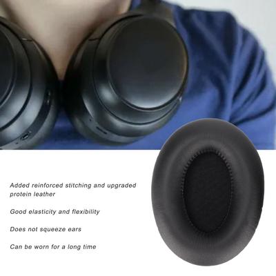 2PCS Protein Leather Ear Pads Set Soft Noise Isolation Replacement Ear Cushions for TaoTronics TTBH060 Headphones