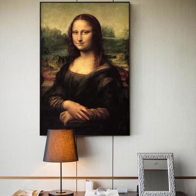 Smile Of Mona Lisa Portrait Canvas Painting Reproductions Classical Da Vinci Famous Art Poster For Living Room Cuadros Picture Home Decor Background