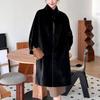 Fashion winter new stand-up collar thickened long imitation mink velvet coat fur coat women