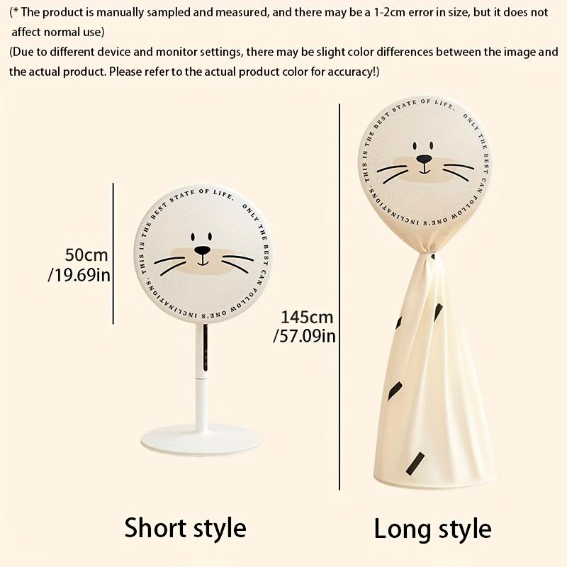 Cute Cartoon Pattern Floor Fan Cover with Dust-Proof Cloth, Waterproof, for Home and Office Fans, Kitchen and Dining Room Storage Accessories