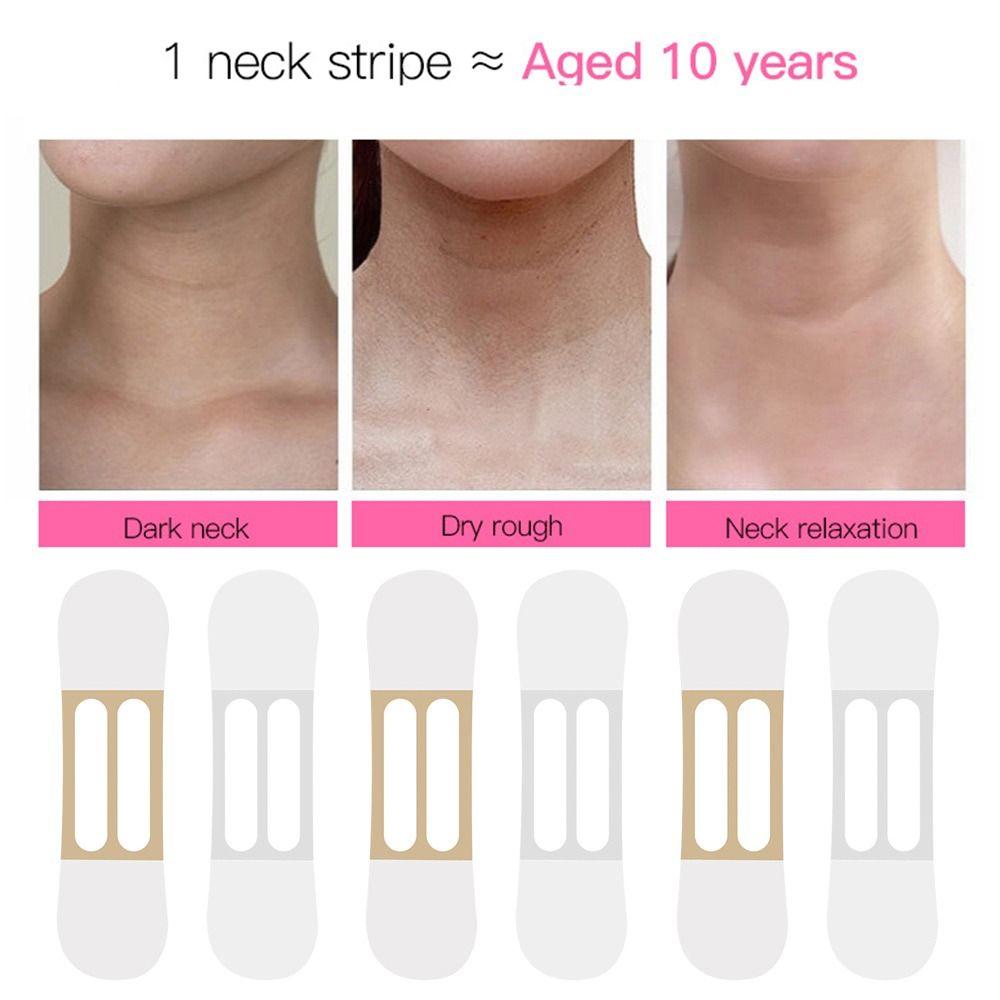 

10PCS Waterproof Neck Lifting Tape Elasticity Neck Wrinkle Removal NEW Face Lift Tape Jaw Line бежевий