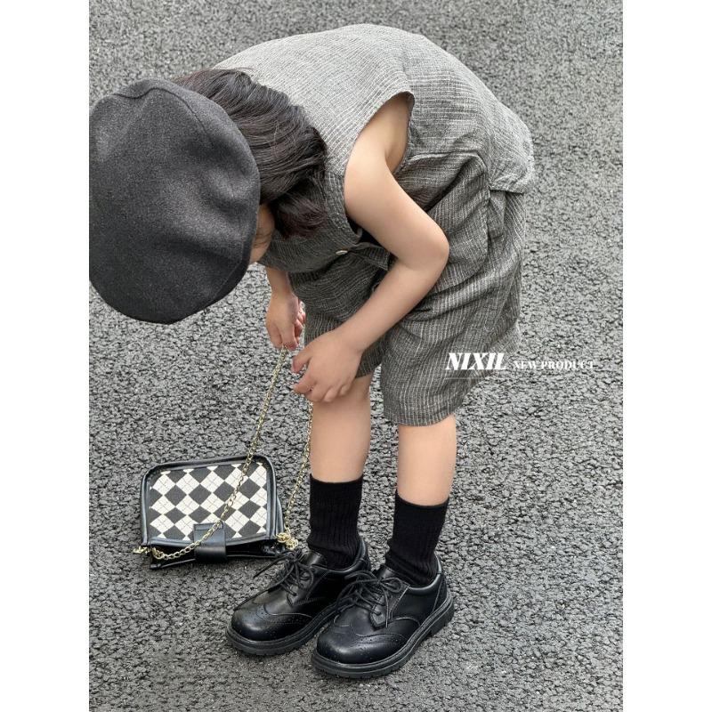 Autumn New Children's Preppy Leather Shoes Leather British Style Children's Shoes for Boys and Girls Students Performance Shoes