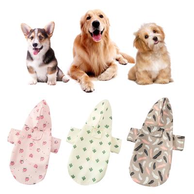 Hooded Pet Raincoat Printing Multifunctional Summer Waterproof Pet Dog Raincoat Outdoor Clothes Jacket Pet Supplies