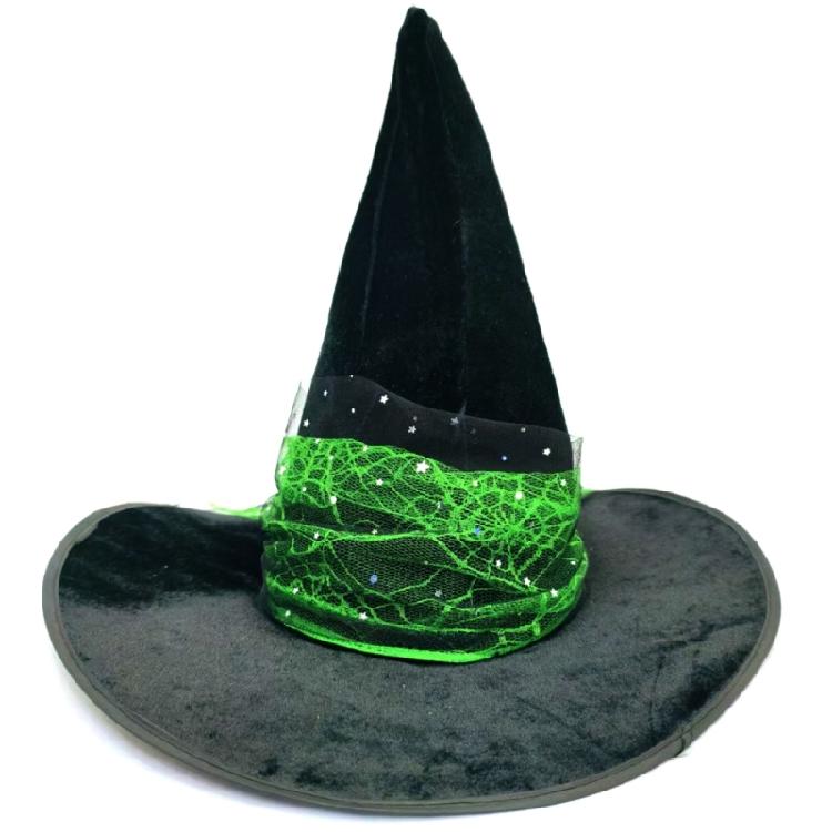 Ladies Fashionable Hat Party Ornament Halloween Witch Hat Fashion Lace Creative for Halloween Costume Adults Kids