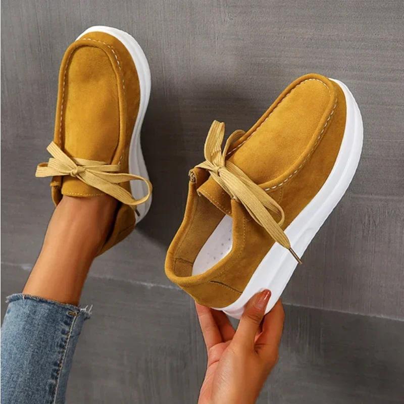 Mode Rood Nieuwe Dames Casual Schoenen Sleehakken Platform Sneakers voor Dames Suède Dames Sportschoenen Vrouwelijk Veterschoenen Tennisschoenen Plus Size 43