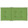 Low Backrest Cushions 2 Pcs. Melange Green 100x50x4 cm Fabric