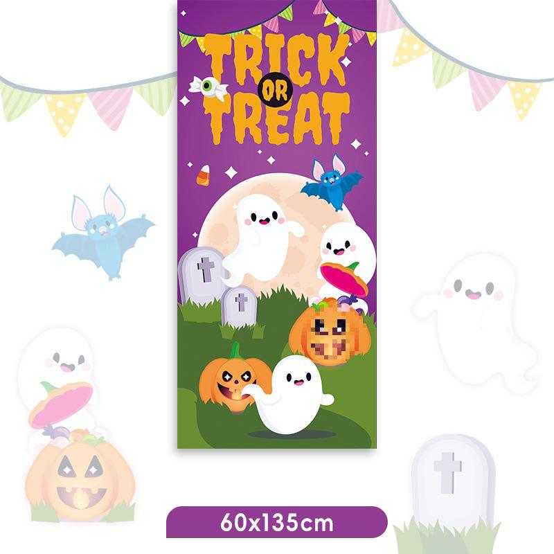 Halloween Pumpkin Theme Decorations for Shop and Bar Entrances - Background Photo Props