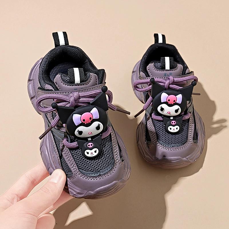 

Autumn Cartoon Mesh Breathable Children Running Sneakers Boys Dad Shoes Girls Casual Shoes Size 26 фиолетовый