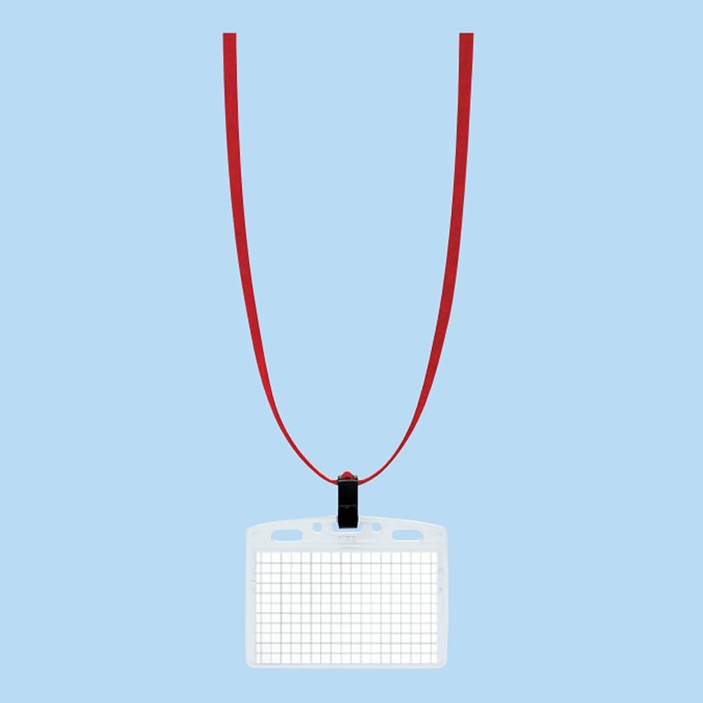 Kokuyo Hanging Name Tag Soft Case Red 10 Pcs Naff-S180-10R