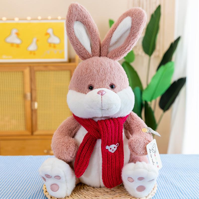 

Плюшевая игрушка Malt Rabbit, мягкий милый подарок для девочек, кукла, кукла-кролик, шарф, кукла 23cm розовый