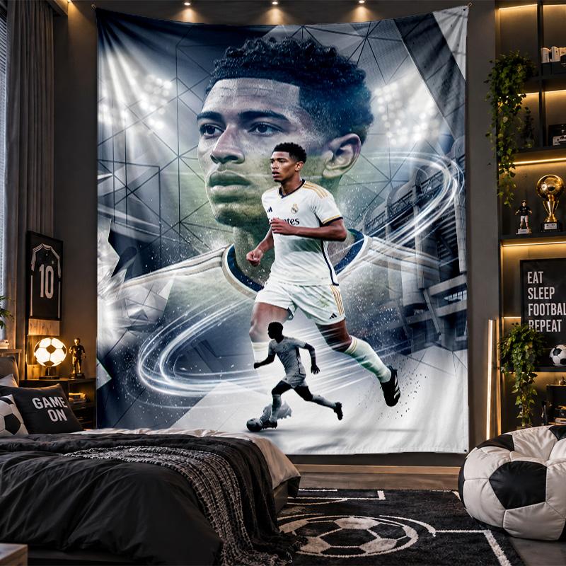 Wall Hanging Tapestry Jude Bellingham Print Cloth for Living Room Bedroom Home Decor