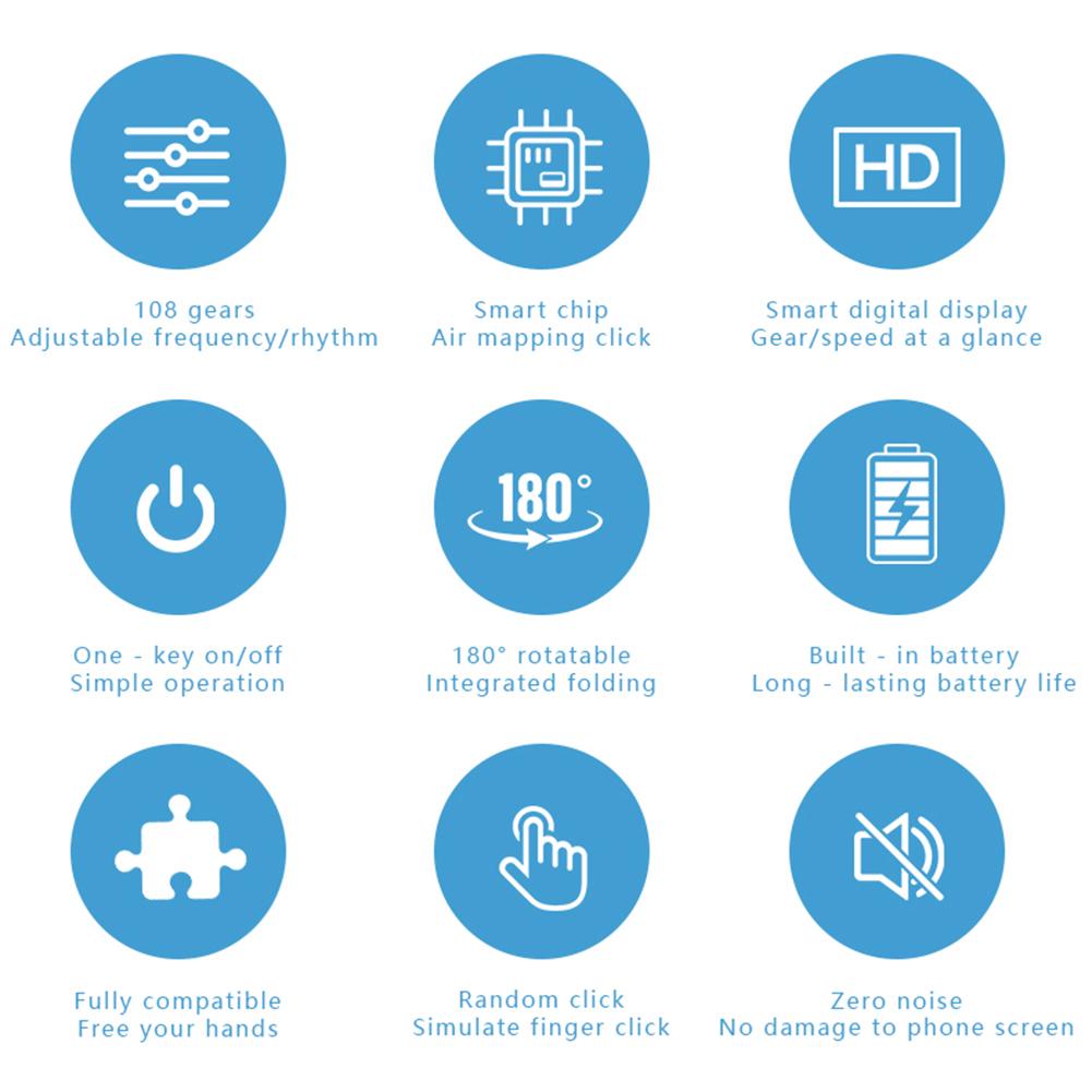 Auto Clicker for Phone Smart Automatic Screen Clicker Phone Screen Tapper for Game Live Broadcasts Likes Reward Task