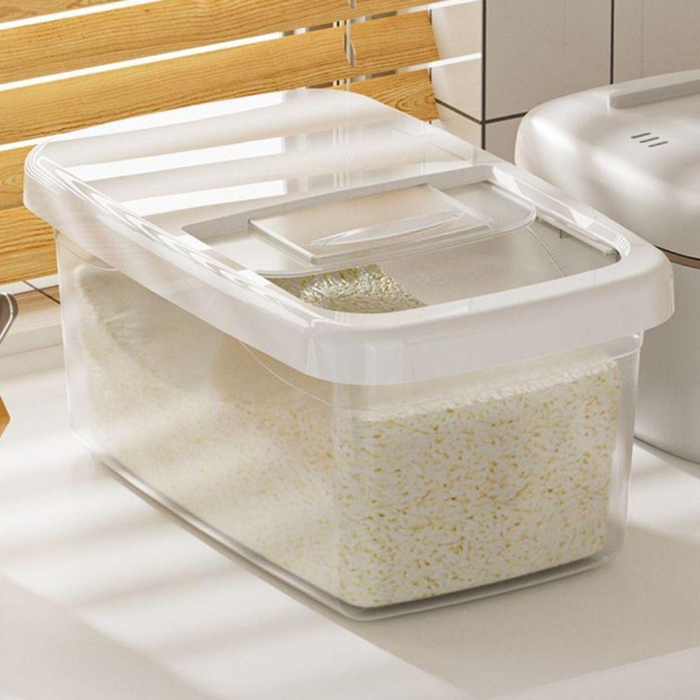 Transparent Rice Storage Box 7.5/10/12.5kg Rice Dispenser Rice Storage Container  Grain