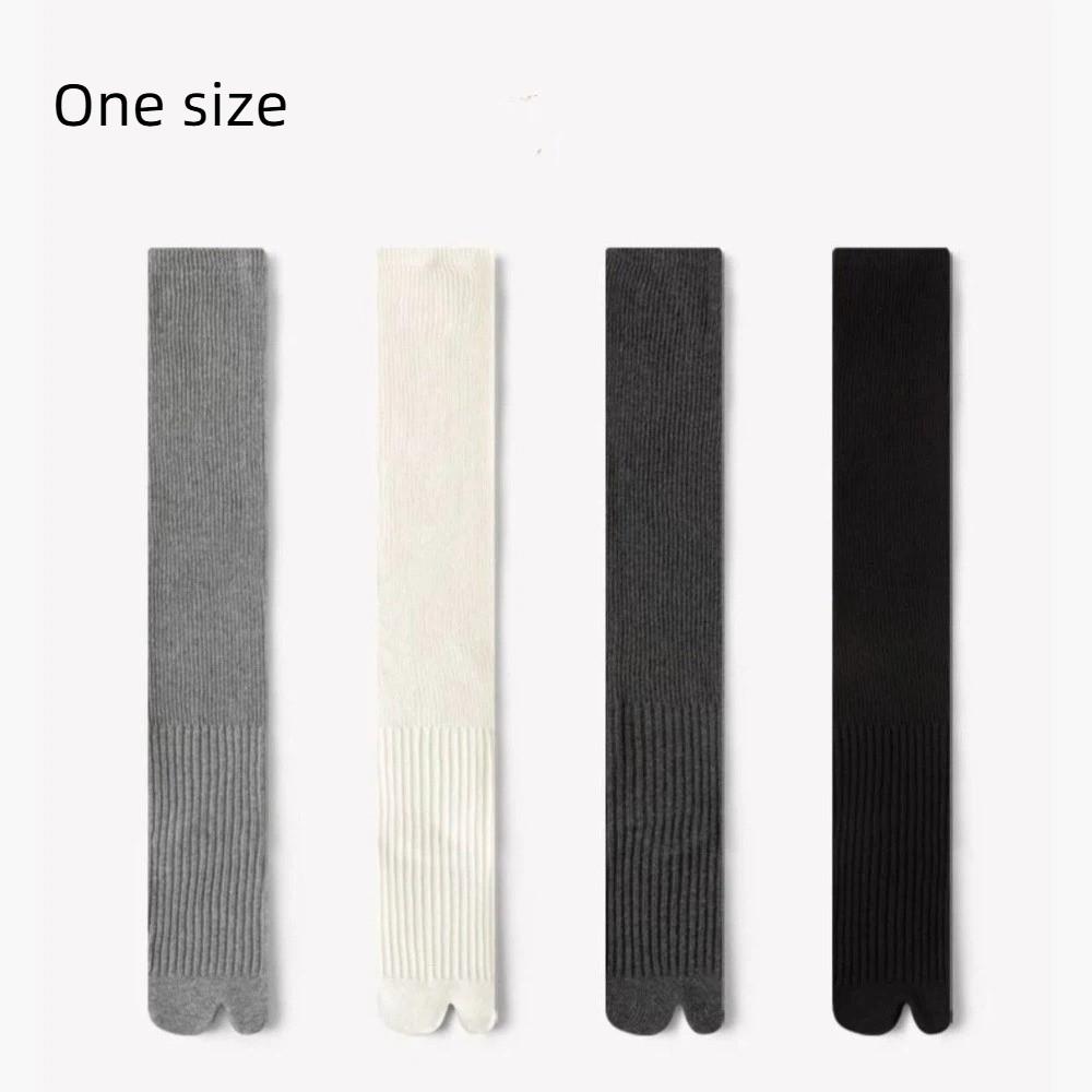 Soft Women's Long Socks Solid Color Two-Toed Sock Comfortable Split Toe Socks Autumn