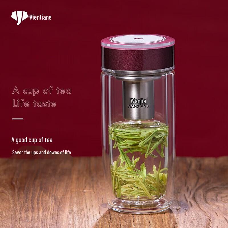 Wanxiang Portable Double-Walled Glass Tumbler