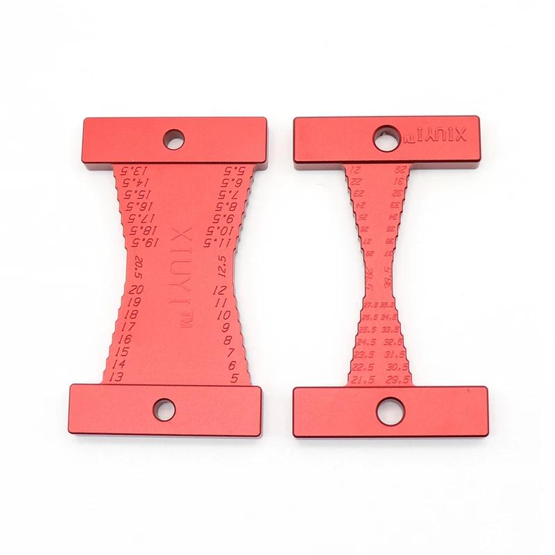 

2PCS Electric Wood Milling Inverted Blade Height Measurement Gauge, Circular Cutting Saw Height Measurement Ruler червоний