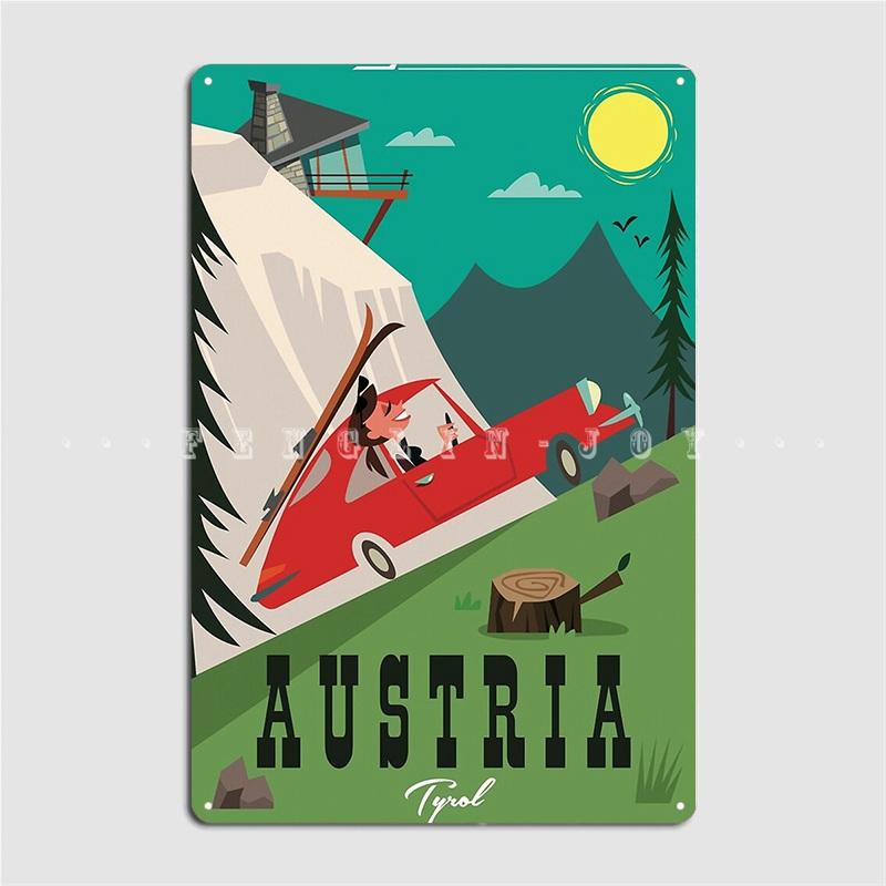 

Австрия плакат металлический знак настенная роспись настроить гараж украшения кухня жестяная вывеска плакат 20x30cm