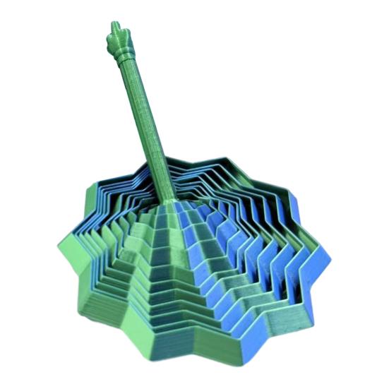 3D-gedruckter Fidget-Stern Stress Angstabbau Fraktaler Expandierter Stern Sensorisches Spielzeug mit Griff Wirbelnde Spirale Expandierbarer Stern Dekompressionsspielzeug