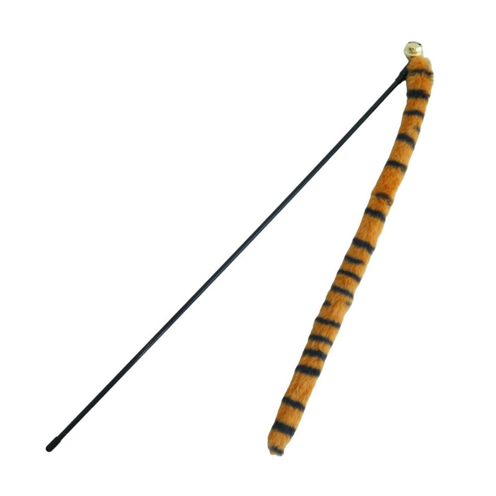 

Cat Worm Tail Teaser Wand with Bell - Plush Interactive Cat Toy for Kittens, Relieves Boredom, Chew & Teething Aid, темные хаки