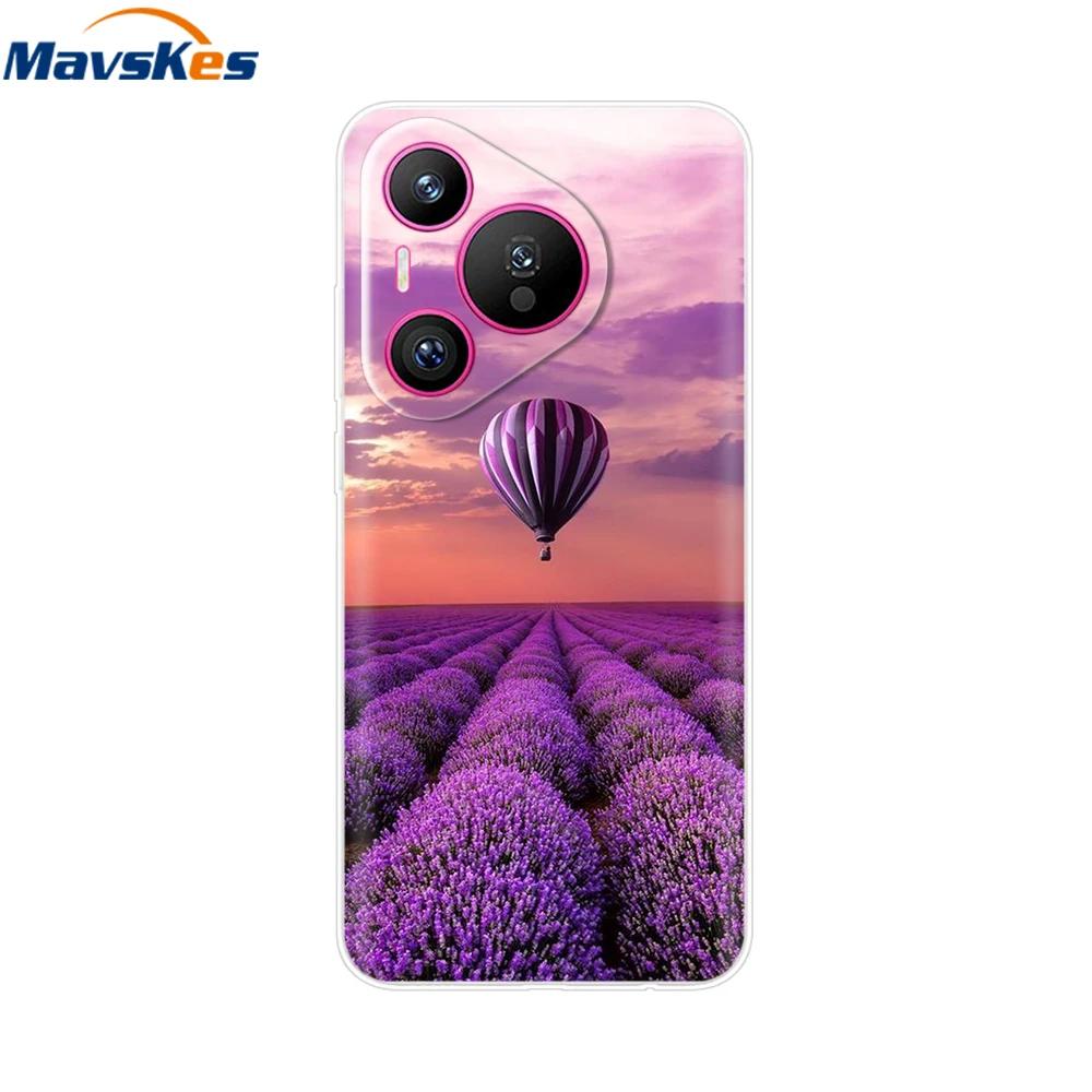 For Huawei Pura 70 Pro Case Pura 70 Clear Back Cover Pretty Girl Bumper Soft TPU Funda For Huawei Pura 70 Pro+ Pura70 Ultra Capa