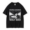 Heated Rivalry Cotton T Shirts Stupid Canadian Wolf Bird Funny Graphic T-Shirt Men Women Casual Fashion Short Sleeve Male Tshirt