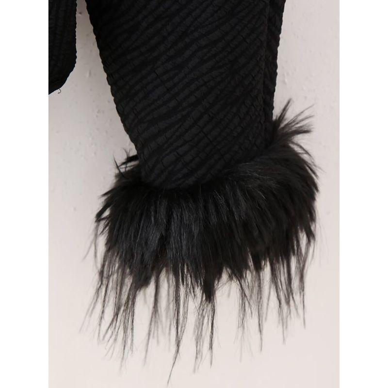 Kaslead New Arrival Women's Clothing Fashion Style Fashion Casual Minimalist Easiest for Match Fur Patchwork Cotton Coat Jacket