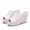 Fashion Plus Size Shoes for Women 34-41 Summer Fashion Peep Toe Platform Wedges Slip on Slippers Casual High Heel Sandals Women Footwear