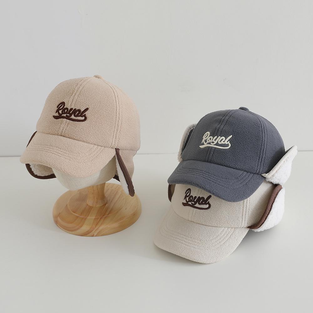 Kinder Herbst/Winter Lammwolle Baseballkappe mit Ohrenschutz