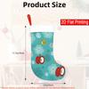 Christmas Decoration Fireplace Hanging Stocking 1pc Kids Apple And Bee Pattern Christmas Gift Socks, Christmas Decorativ