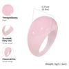 Harzringe, Breite Dicke Kuppel Knöchel Finger Stapelbare Gelenkringe für Damen, Retro Acryl Transparent Vintage Schmuck