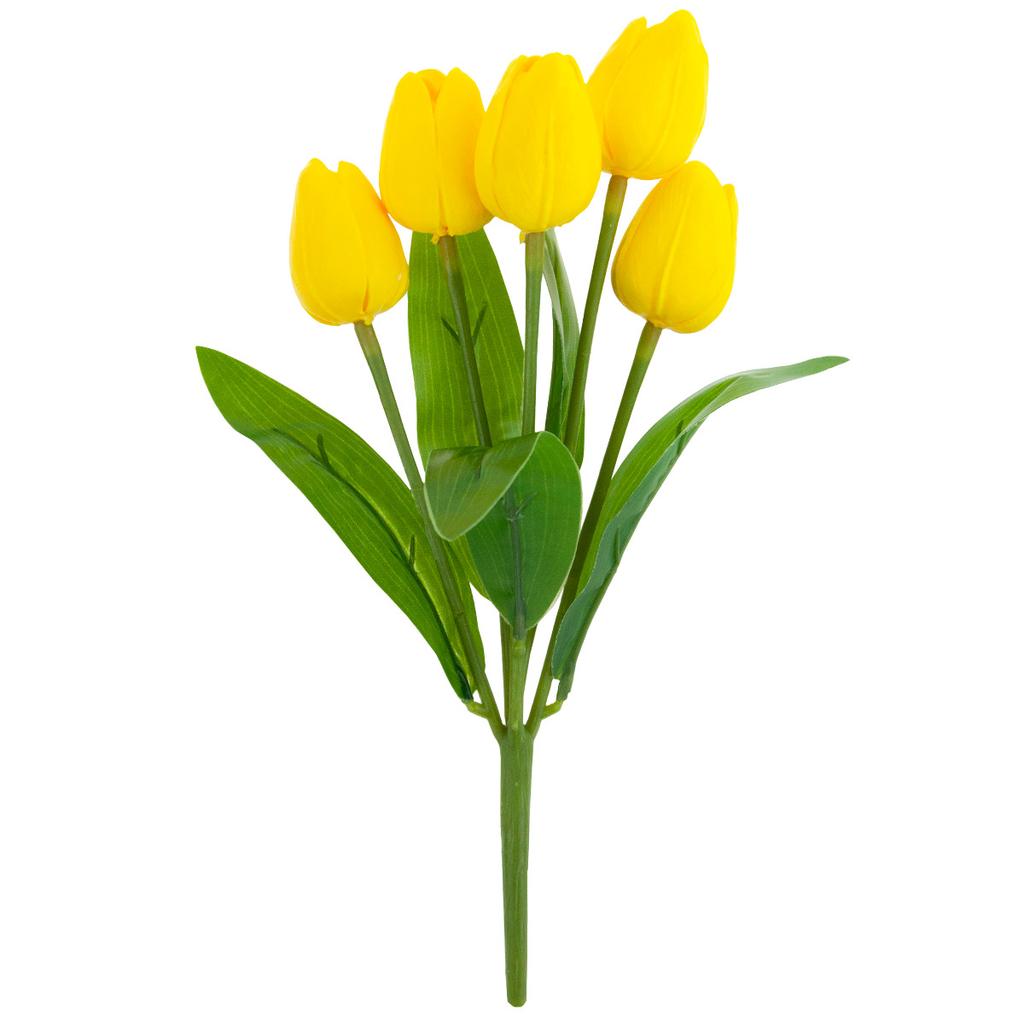 CV26799-7 ARTIFICIAL RUBBER-COATED RED TULIP BEAUTIFUL AS LIFE FOAM TULIPS centerpiece