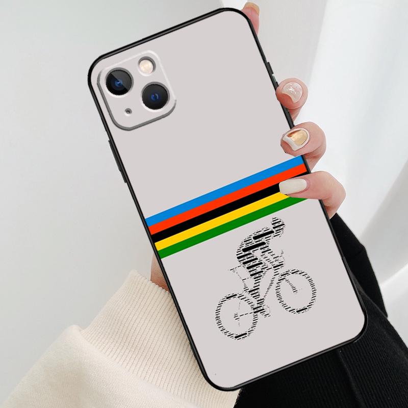 Bike Cycling Art Phone Case For iPhone 11 12 13 14 15 16 Pro XS Max Mini Cover For iPhone X XR Plus Back Case