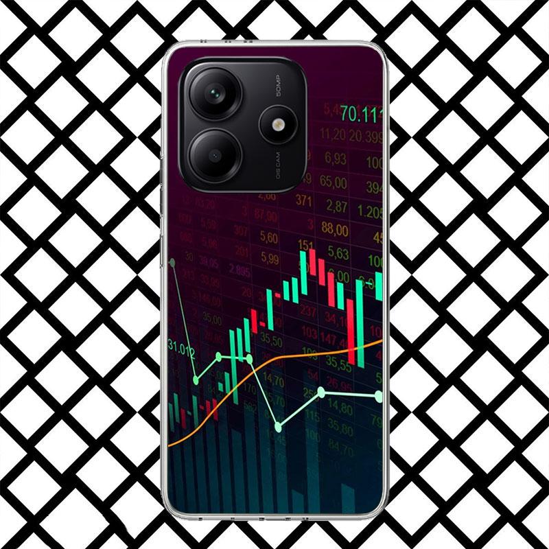 Trade Investment Forex Stock Market Phone Case for Xiaomi Redmi Note 15 14 14S 13 12 12S 11 Pro Plus 11E 11T 11S 10S 5G Soft Cov