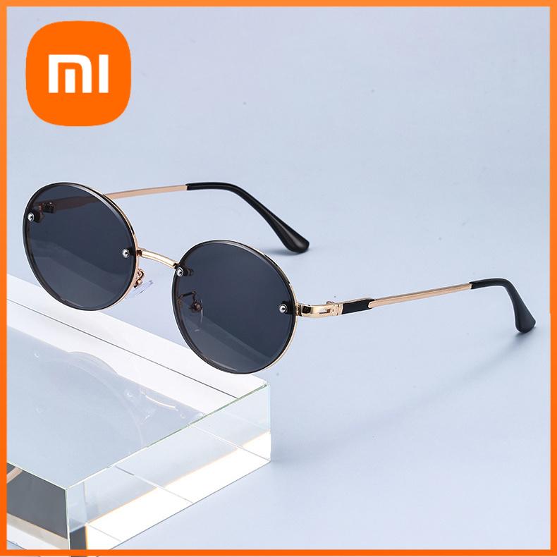Xiaomi Vintage Round Metal Sunglasses for Men Women UV400 Gradient Lens Retro Outdoor Driving Beach Eyewear