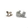 Rocking Horse Cat Sculpture Decorative Artistic Retro Design Ornament Figurine Tabletop Art Crafts