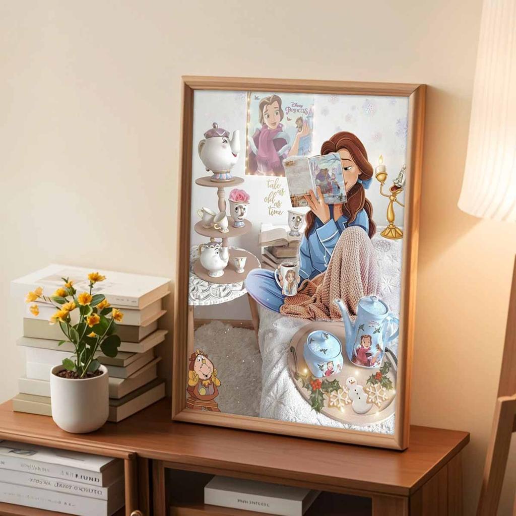 5D Diy Diamond Painting The Princess Reading Books Full Drill Rhinestones Mosaic Embroidery Handmade Products Home Decor Gift
