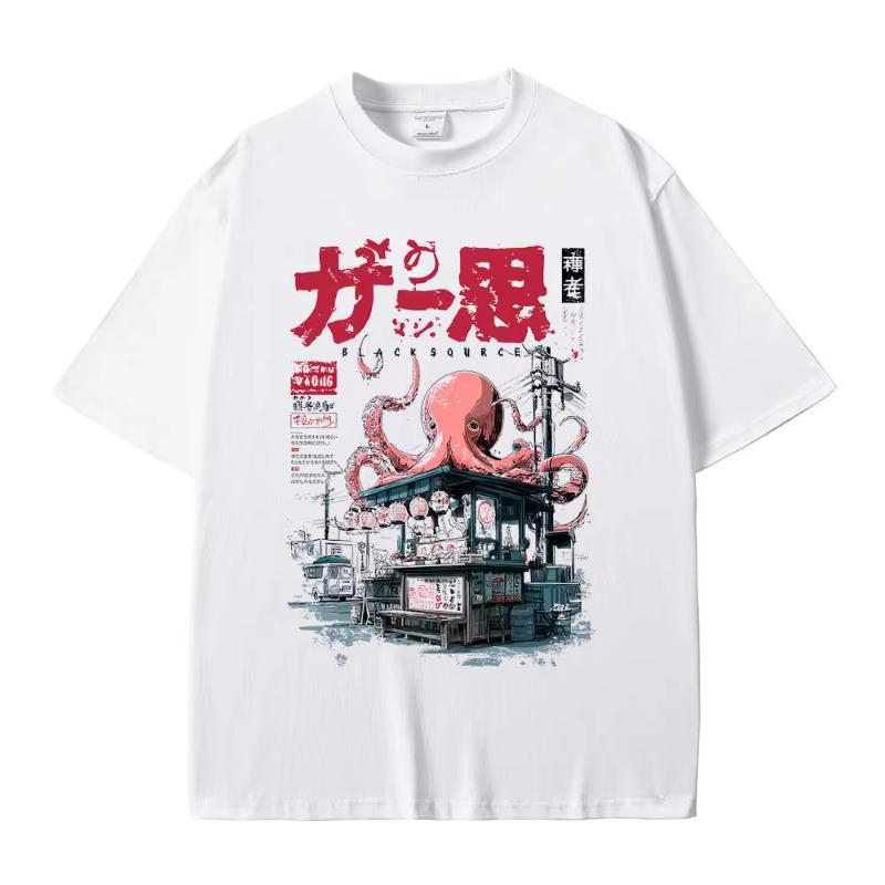 Japanese Takoyaki Funny Meme Tshirt Unisex Women Casual Humor Style Short Sleeve Tee Shirt Unisex Vintage Oversized Cotton T Shirts
