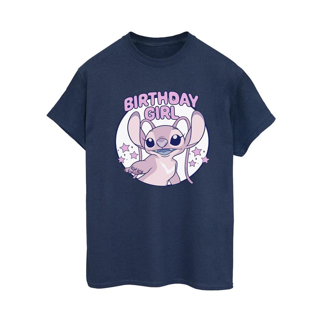 Lilo & Stitch Womens/Ladies Birthday Girl Cotton Boyfriend T-Shirt