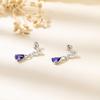 Amethyst Earrings for February of Permanently Wearable Large Coming of Age Popular Gift for Women In Their 20s FH.bird Women, Popular, Dangling,