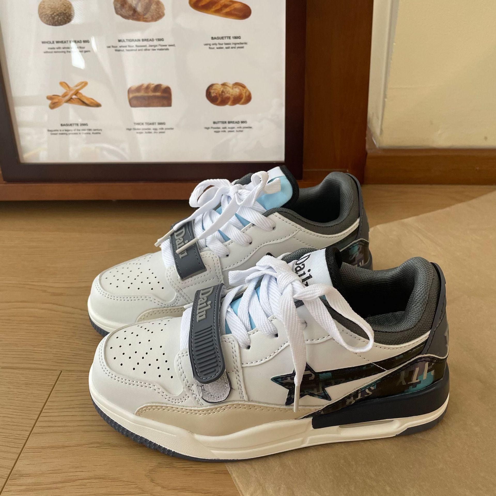 ins wind air cushion casual couple jogging shoes ulzzang contrasting color college breathable sneakers 36