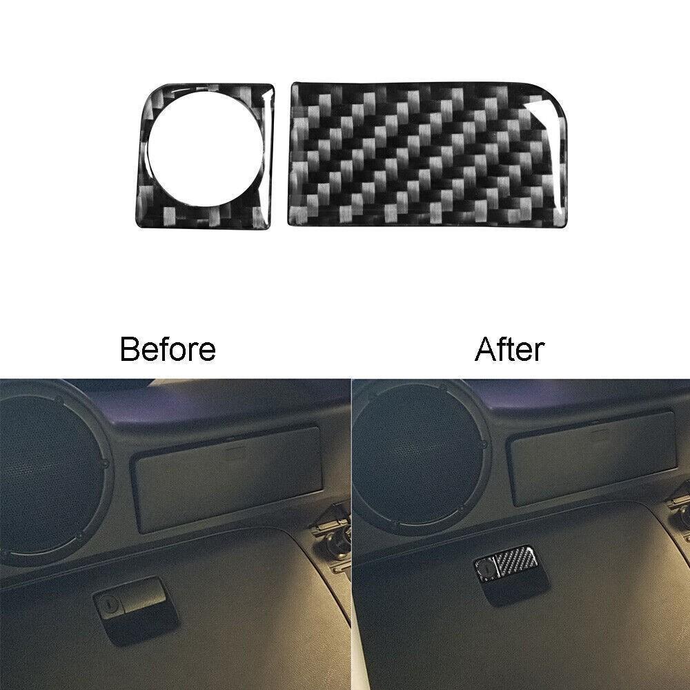 Carbon Fiber Rear Storage Box Locker Trim Cover Decal For Nissan 350Z 2003-2005