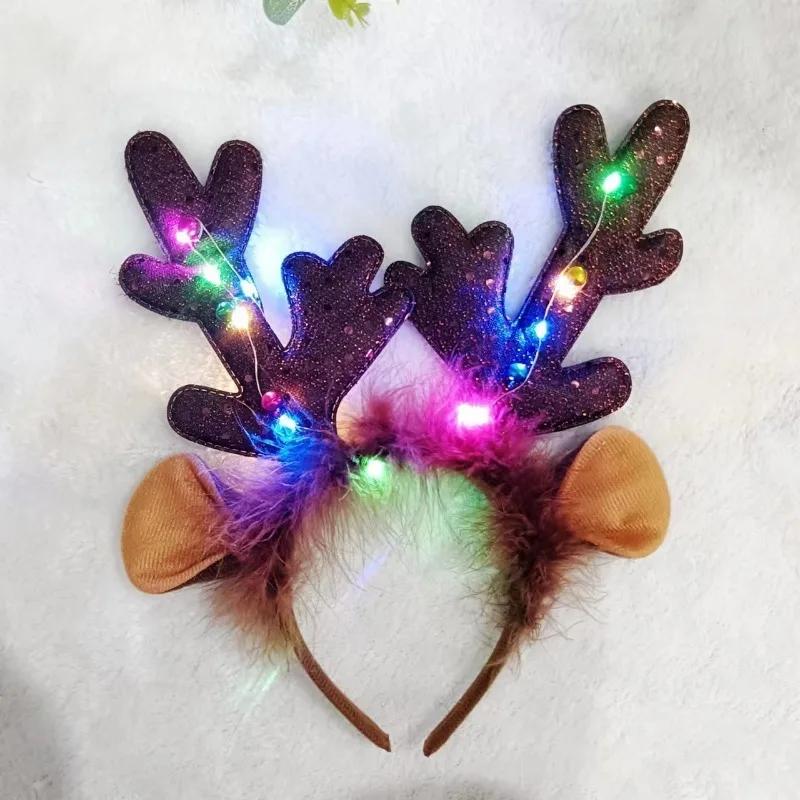 Weihnachten Hund Katze Rentier Stirnbänder Stilvoll Qualität LED Hirsch Kopfschmuck Haustier Hüte Weihnachtsfeier Mitgebsel