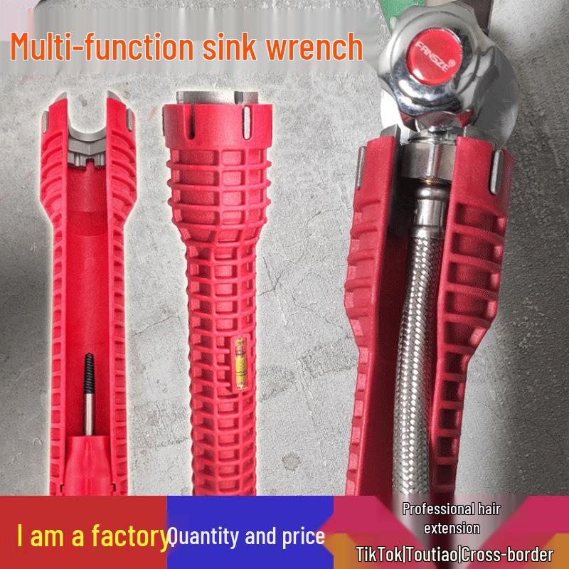 8-in-1 Multifunctional Bathroom Faucet & Sink Socket Wrench Tool