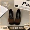 Temperament late evening breeze shallow mouth single shoes women's 2025 new French thick heel Mary Jane high heels versatile commuter women's shoes