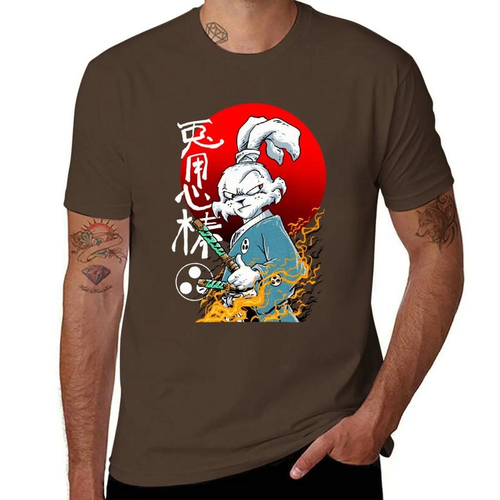 Usagi Yojimbo T-Shirt Kawaii Clothes Anime Clothes Quick Drying Anime Stuff Fitted T Shirts for Men