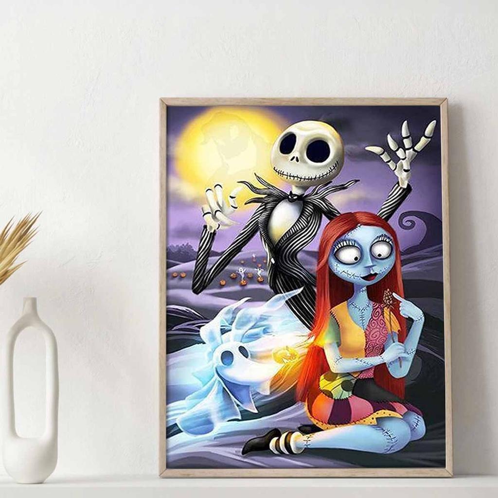DIY Diamond Painting Skeletons and Ghosts Cross Stitch Kit Mosaic Art Diamond Painting Full Circle Diamond Home Decoration