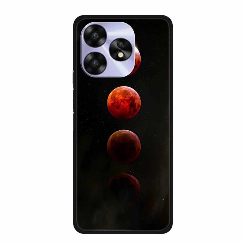 For Umidigi A15c A15 Case Painted Black Bumper TPU Soft Silicone Phone Cover For Umidigi A15 Cases A 15 15T Coque Funda Capa Cat