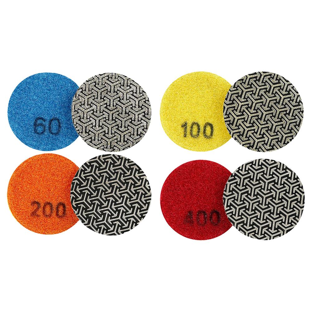 1pc 50mm 2Inch Electroplated Emery Dry Polishing Pad For Granite Marble Sanding Disc  Grinder Power Tool Accessories